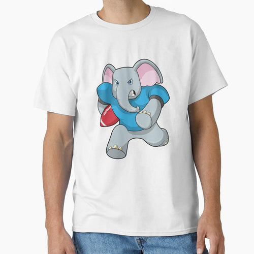 Elephant Football Equipment T-Shirt - Aesthetic Graphic Unisex - T-Shirt, Sweatshirt, Hoodie