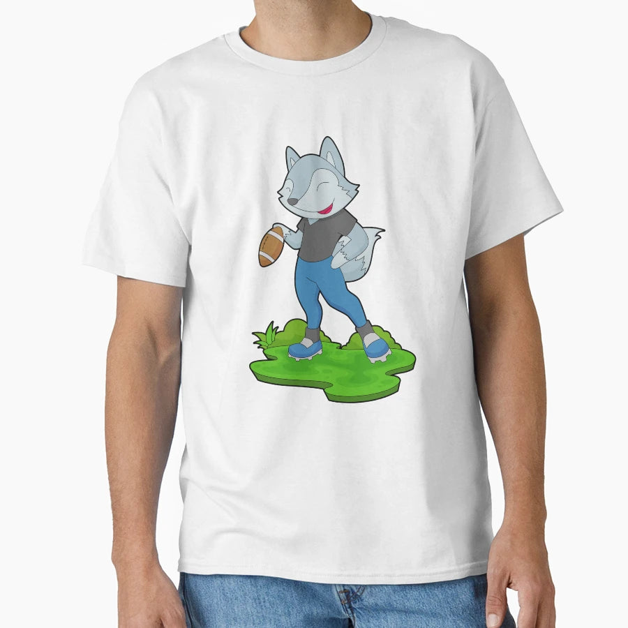 Wolf American Football T-Shirt - Novelty Apparel for Adults - T-Shirt, Sweatshirt, Hoodie