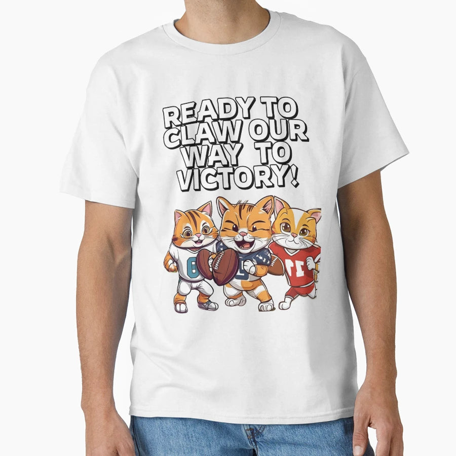 Ready To Claw Our Way To Victory Cat T-Shirt - Custom Art Print for Adults - T-Shirt, Sweatshirt, Hoodie