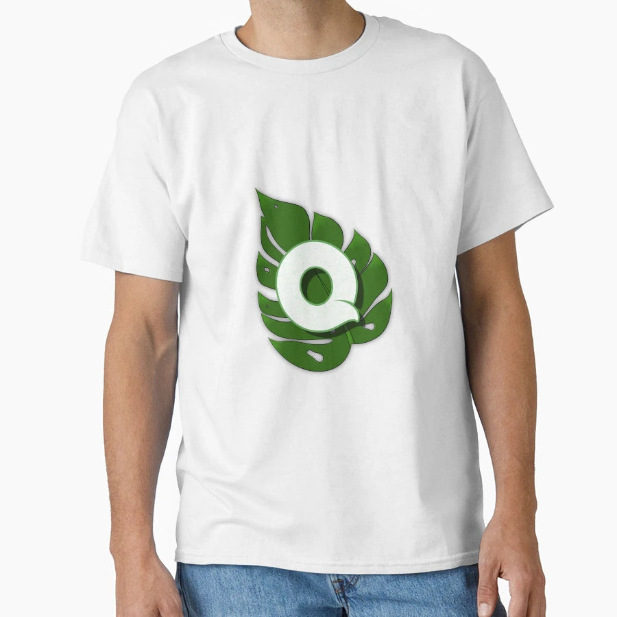 Monstera Leaf Letter Q T-Shirt - Unique Graphic Unisex - T-Shirt, Sweatshirt, Hoodie