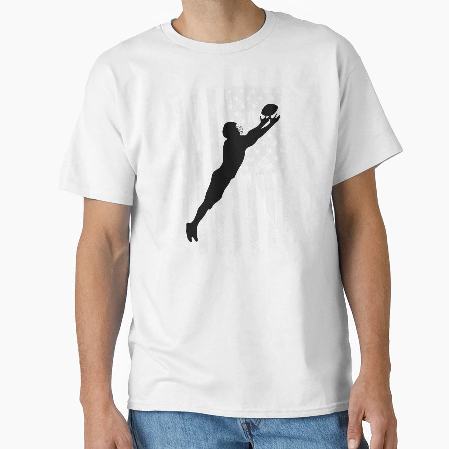 Football American Flag T-Shirt - Minimalist Print Unisex - T-Shirt, Sweatshirt, Hoodie