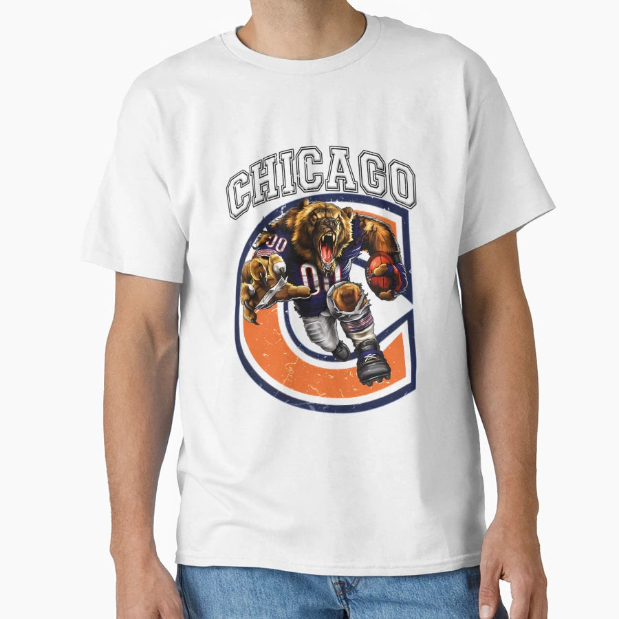 Chicago Football T-Shirt - Minimalist Print for Adults - T-Shirt, Sweatshirt, Hoodie