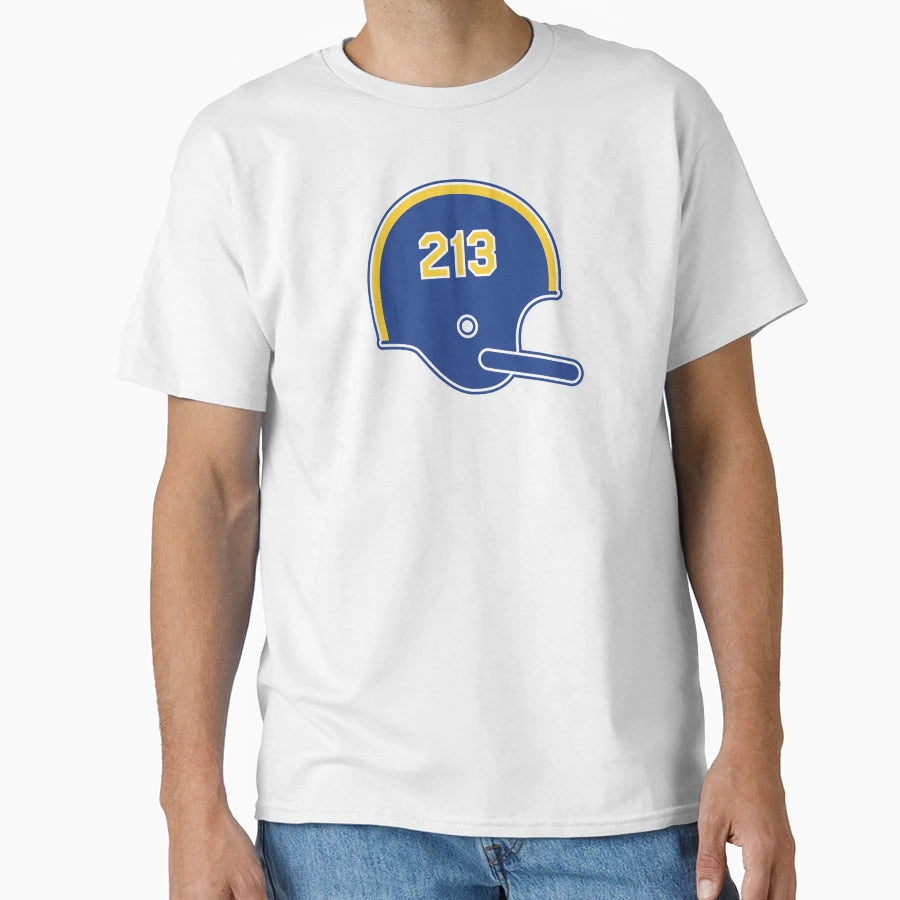 Los Angeles Rams 213 Helmet T-Shirt - Novelty Apparel for Adults - T-Shirt, Sweatshirt, Hoodie