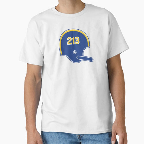 Los Angeles Rams 213 Helmet T-Shirt - Novelty Apparel for Adults - T-Shirt, Sweatshirt, Hoodie