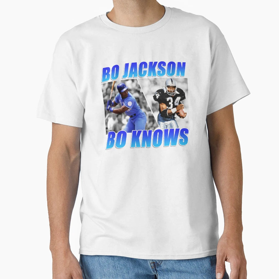 Bo Jackson T-Shirt - Custom Art Print Unisex - T-Shirt, Sweatshirt, Hoodie