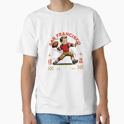San Francisco Football Player T-Shirt - Minimalist Print Unisex - T-Shirt, Sweatshirt, Hoodie