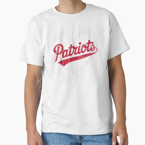 Patriots Red White Distressed T-Shirt - Casual Everyday Wear Men Women - T-Shirt, Sweatshirt, Hoodie