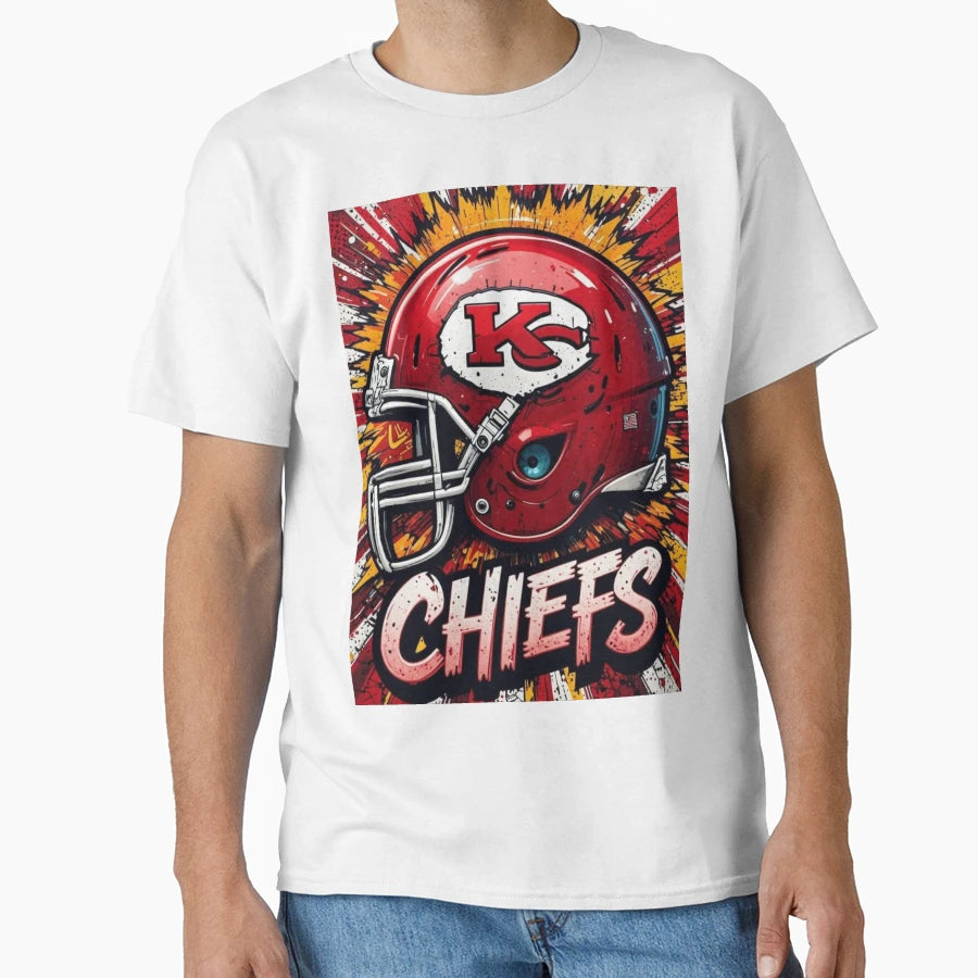 Kc Football Red And Gold Kingdom T-Shirt - Fun Novelty Design for Adults - T-Shirt, Sweatshirt, Hoodie