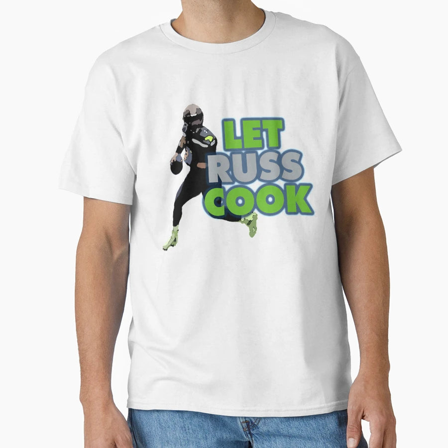 Let Russ Cook T-Shirt - Minimalist Print Men Women - T-Shirt, Sweatshirt, Hoodie