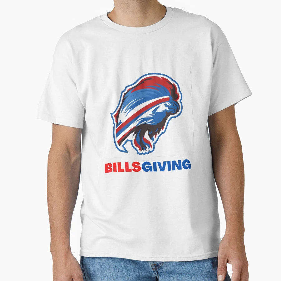 Happy Billsgiving Chicken Football T-Shirt - Minimalist Print Men Women - T-Shirt, Sweatshirt, Hoodie