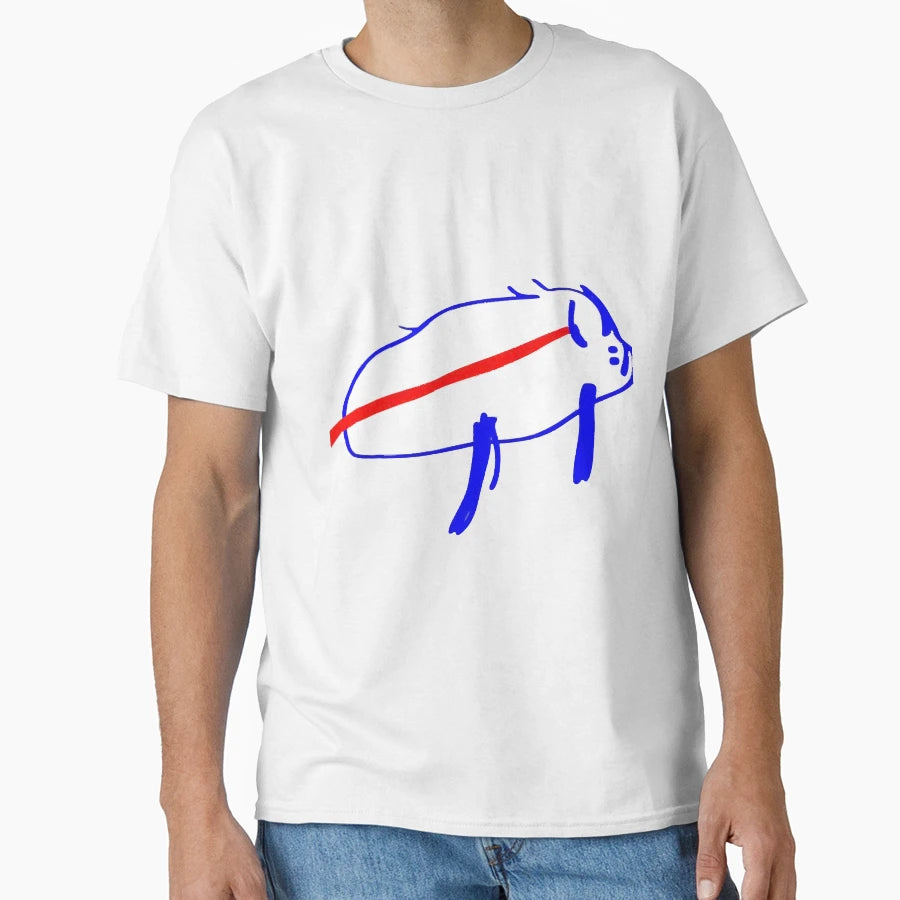 JA Bills Potato Drawing White T-Shirt - Custom Art Print Unisex - T-Shirt, Sweatshirt, Hoodie