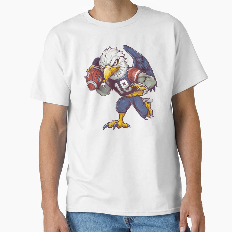 American Bald Eagle Football T-Shirt - Custom Art Print Men Women - T-Shirt, Sweatshirt, Hoodie
