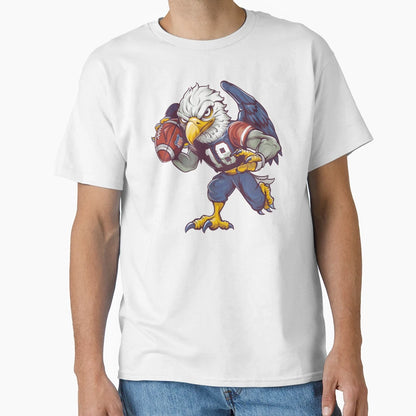 American Bald Eagle Football T-Shirt - Custom Art Print Men Women - T-Shirt, Sweatshirt, Hoodie