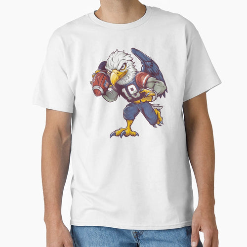 American Bald Eagle Football T-Shirt - Custom Art Print Men Women - T-Shirt, Sweatshirt, Hoodie