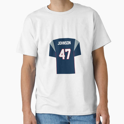 Jakob Johnson Patriots Jersey T-Shirt - Minimalist Print for Adults - T-Shirt, Sweatshirt, Hoodie
