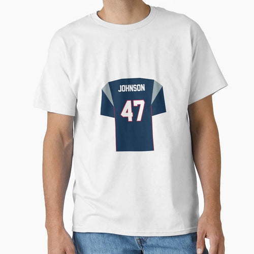 Jakob Johnson Patriots Jersey T-Shirt - Minimalist Print for Adults - T-Shirt, Sweatshirt, Hoodie