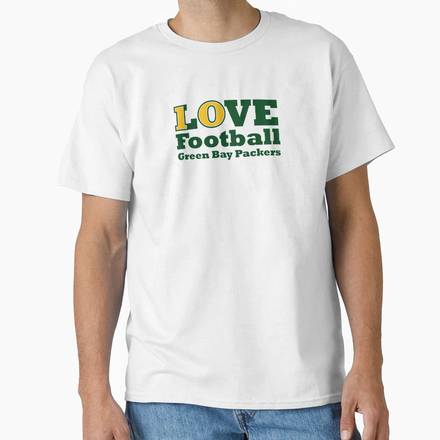 Love Football Green Bay Packers T-Shirt - Casual Everyday Wear for Adults - T-Shirt, Sweatshirt, Hoodie