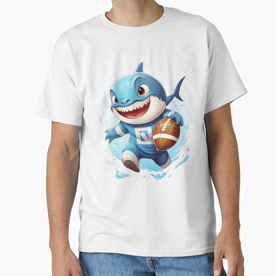 Shark Playing Football T-Shirt - Streetwear Style Men Women - T-Shirt, Sweatshirt, Hoodie