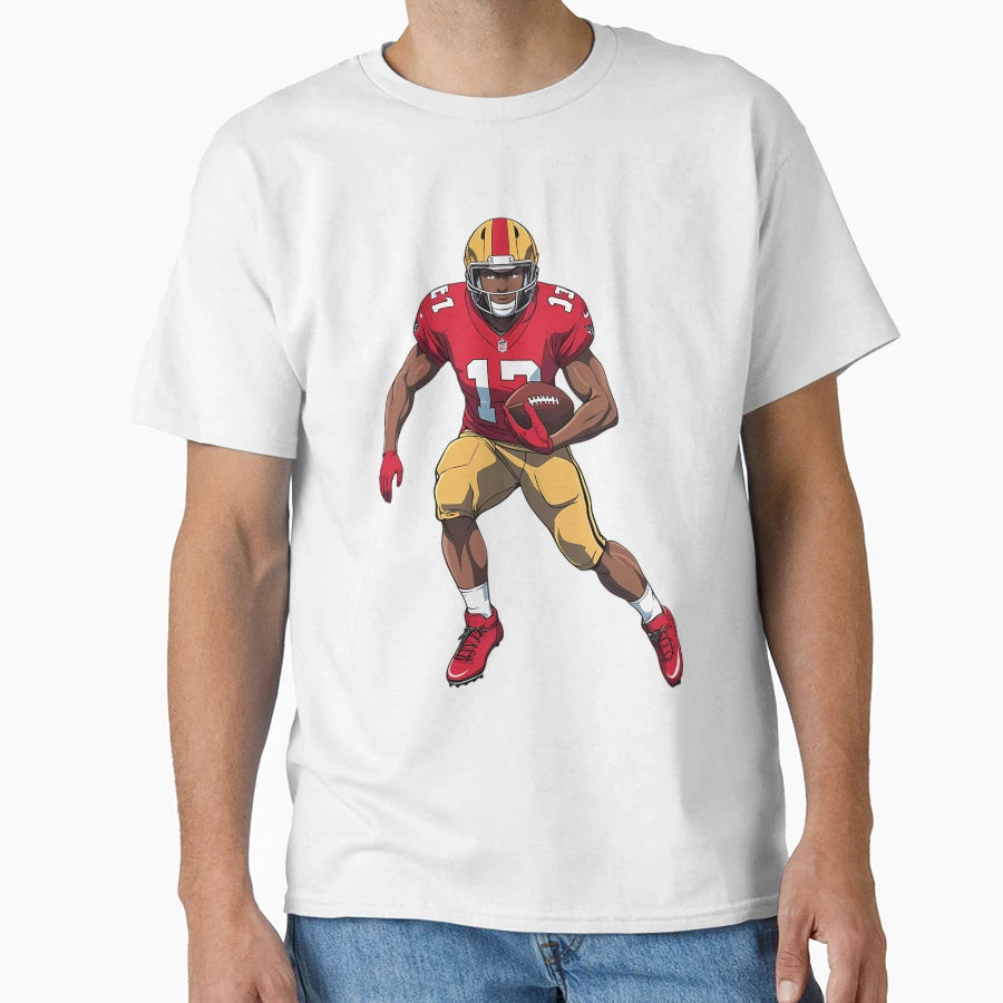 Anime Football Player Red Yellow Kansas T-Shirt - Custom Art Print Unisex - T-Shirt, Sweatshirt, Hoodie