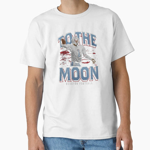 Warren Moon Houston To Moon T-Shirt - Minimalist Print for Adults - T-Shirt, Sweatshirt, Hoodie