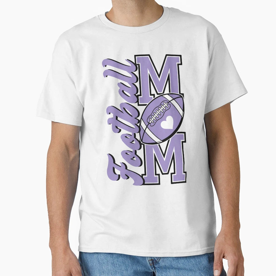 Football Mom Game Day Sports Football T-Shirt - Minimalist Print Unisex - T-Shirt, Sweatshirt, Hoodie