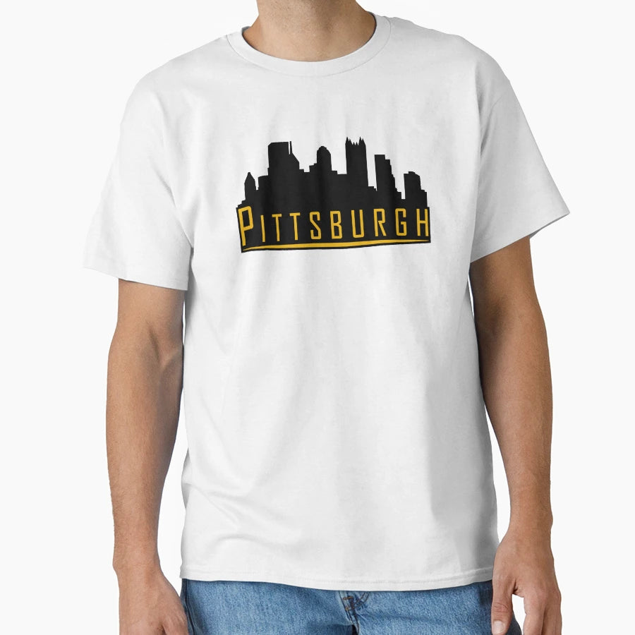 Pittsburgh Skyline Art T-Shirt - Trendy Graphic for Adults - T-Shirt, Sweatshirt, Hoodie