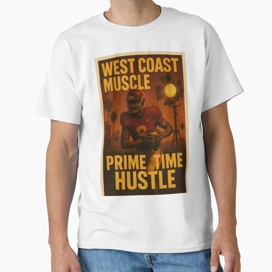 College West Coast Muscle Prime Time T-Shirt - Aesthetic Graphic Unisex - T-Shirt, Sweatshirt, Hoodie