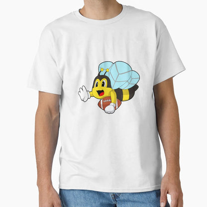 Bee American Football T-Shirt - Custom Art Print Unisex - T-Shirt, Sweatshirt, Hoodie