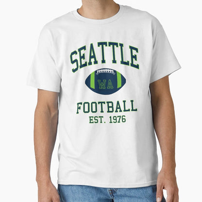 Seattle Football T-Shirt - Custom Art Print Men Women - T-Shirt, Sweatshirt, Hoodie