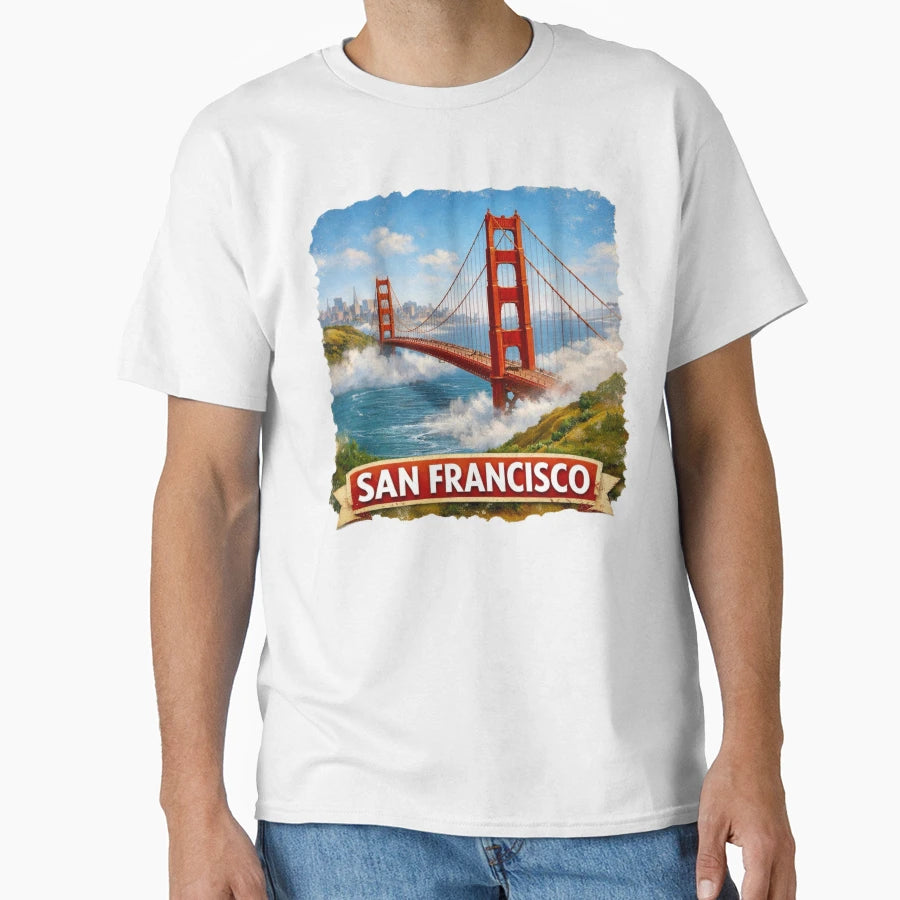 San Francisco California Usa T-Shirt - Unique Graphic for Adults - T-Shirt, Sweatshirt, Hoodie