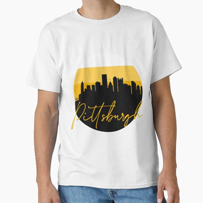 Black And Yellow Pittsburgh Fan T-Shirt - Minimalist Print for Adults - T-Shirt, Sweatshirt, Hoodie