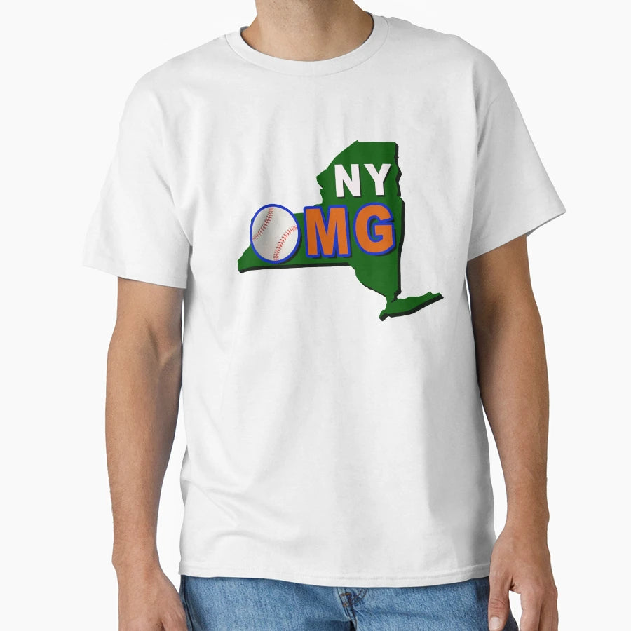 1Ny Omg Baseball T-Shirt - Minimalist Print for Adults - T-Shirt, Sweatshirt, Hoodie