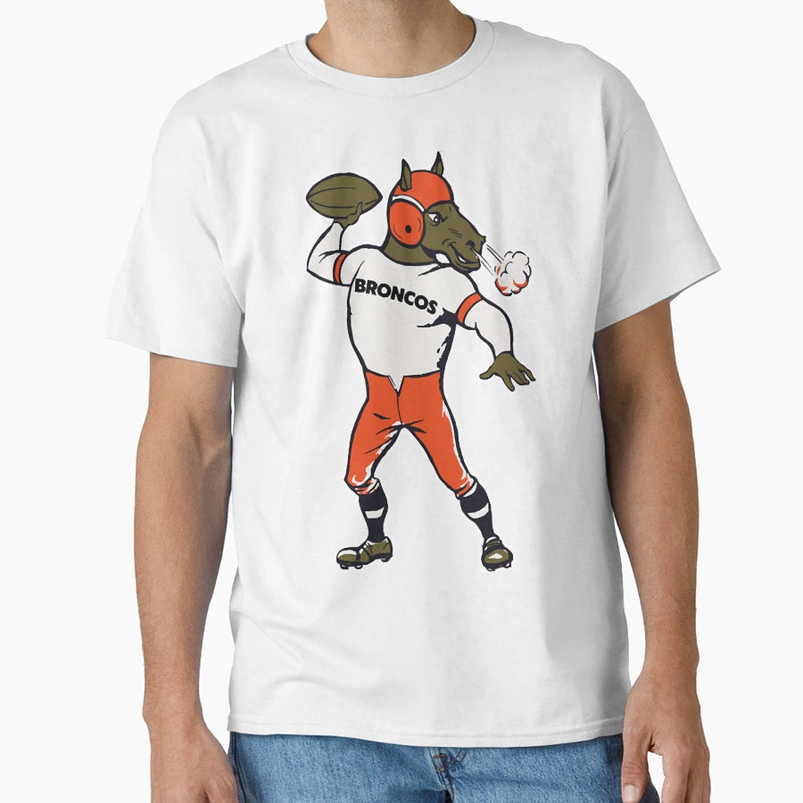 Denver Broncos Mascot Fan T-Shirt - Custom Art Print for Adults - T-Shirt, Sweatshirt, Hoodie