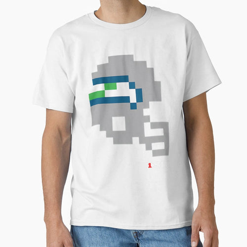 Seahawks Tecmo Bowl Helmet T-Shirt - Graphic Print for Adults - T-Shirt, Sweatshirt, Hoodie