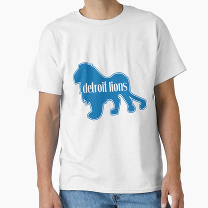 Detroit Lions Blue Silhouette Pride T-Shirt - Novelty Apparel Unisex - T-Shirt, Sweatshirt, Hoodie
