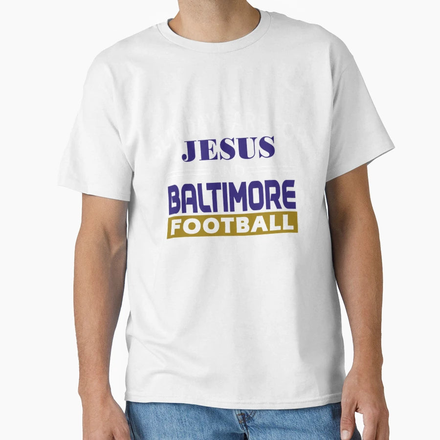 Baltimore Pro Football And Jesus Sundays T-Shirt - Custom Art Print Unisex - T-Shirt, Sweatshirt, Hoodie
