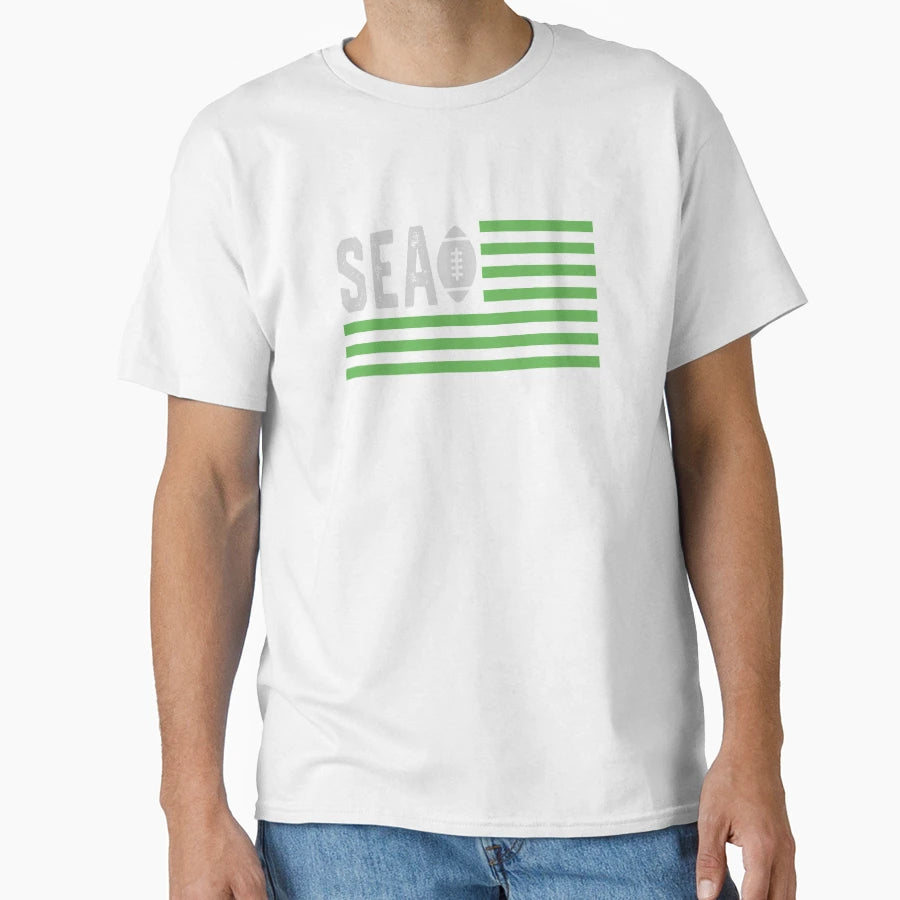 Seattle Football Is American T-Shirt - Graphic Print for Adults - T-Shirt, Sweatshirt, Hoodie