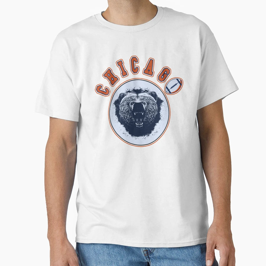 Chicago Football Bear Illinois Fan T-Shirt - Graphic Print for Adults - T-Shirt, Sweatshirt, Hoodie
