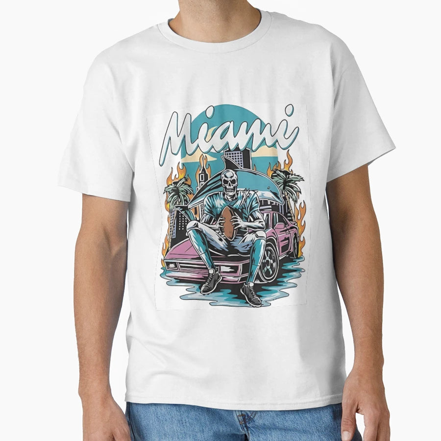 Miami Dolphins T-Shirt - Custom Art Print Unisex - T-Shirt, Sweatshirt, Hoodie