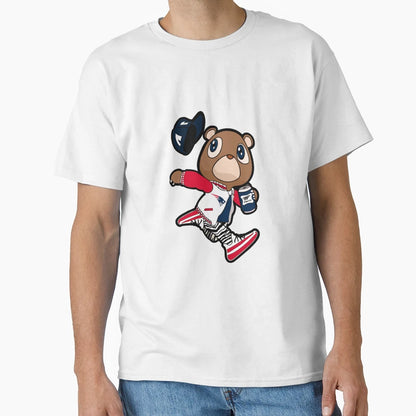 Patriots Football Feat Kanye West Bear T-Shirt - Custom Art Print Unisex - T-Shirt, Sweatshirt, Hoodie