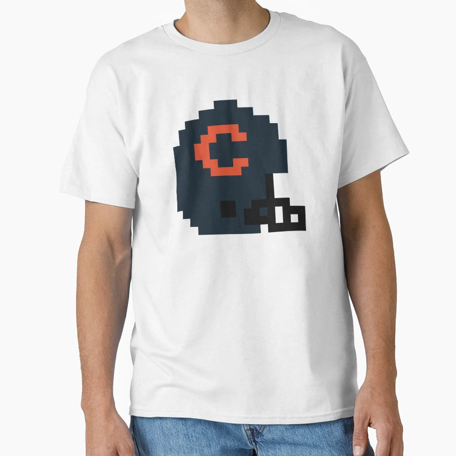 8 Bit 8 Bit Chicago Bears Helmet Team T-Shirt - Graphic Print Men Women - T-Shirt, Sweatshirt, Hoodie