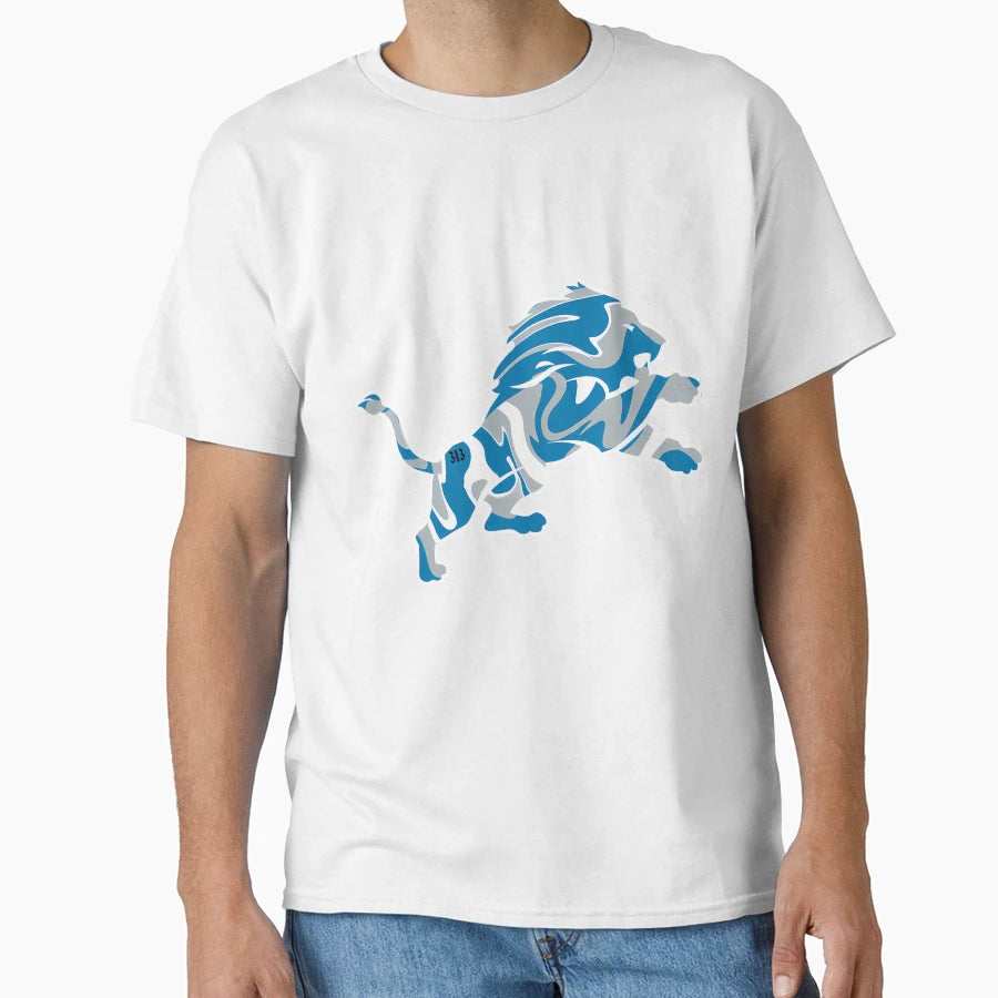 Detroit Lions 313 Swirl Lion Pride T-Shirt - Streetwear Style Unisex - T-Shirt, Sweatshirt, Hoodie