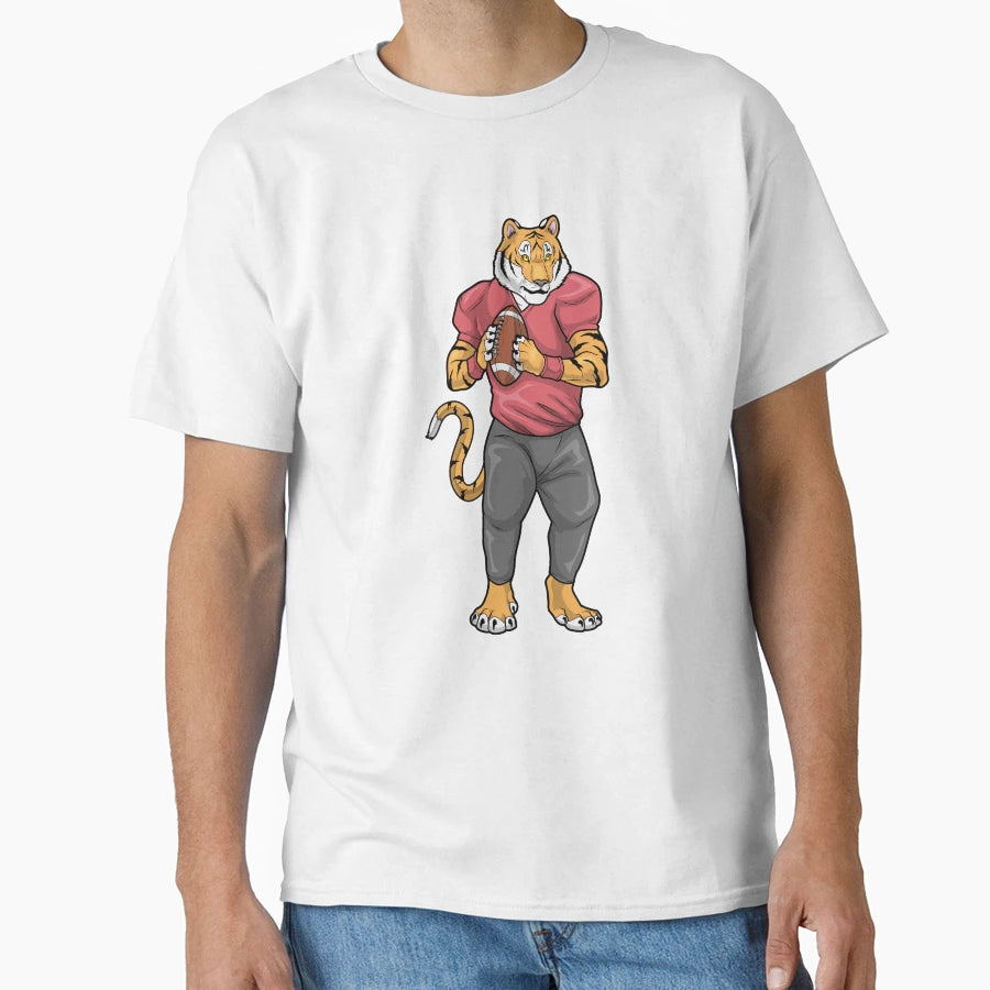 Tiger American Football T-Shirt - Novelty Apparel Unisex - T-Shirt, Sweatshirt, Hoodie