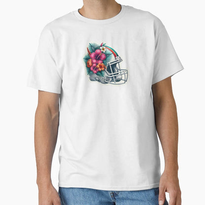Tropical Miami Helmet T-Shirt - Custom Art Print for Adults - T-Shirt, Sweatshirt, Hoodie