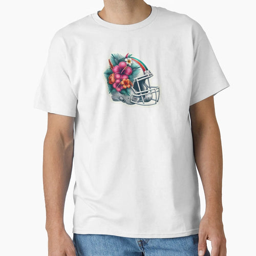 Tropical Miami Helmet T-Shirt - Custom Art Print for Adults - T-Shirt, Sweatshirt, Hoodie