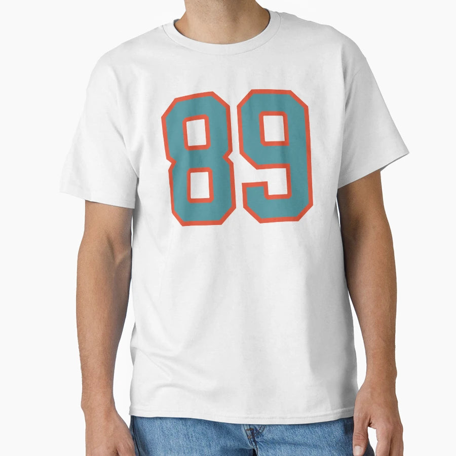 89 Number Aqua Orange Lucky Sports T-Shirt - Trendy Graphic Men Women - T-Shirt, Sweatshirt, Hoodie