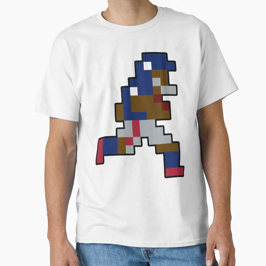 8 Bit New York Pixel Football Player T-Shirt - Graphic Print Unisex - T-Shirt, Sweatshirt, Hoodie