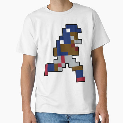 8 Bit New York Pixel Football Player T-Shirt - Graphic Print Unisex - T-Shirt, Sweatshirt, Hoodie