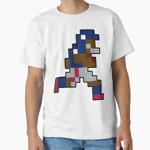 8 Bit New York Pixel Football Player T-Shirt - Graphic Print Unisex - T-Shirt, Sweatshirt, Hoodie