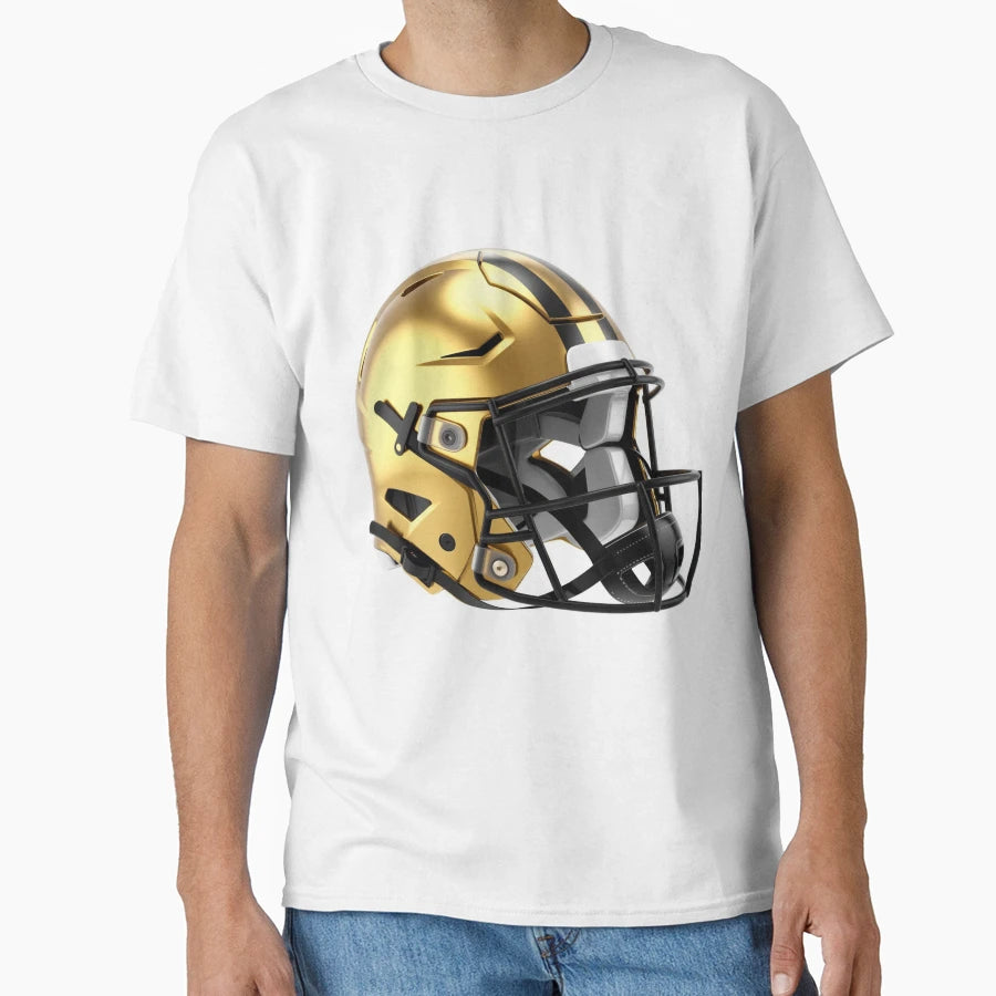 Gold Football Helmet Express Your Sporty T-Shirt - Novelty Apparel Unisex - T-Shirt, Sweatshirt, Hoodie